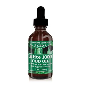 1000mg THC-free CBD oil 1oz tincture bottle
