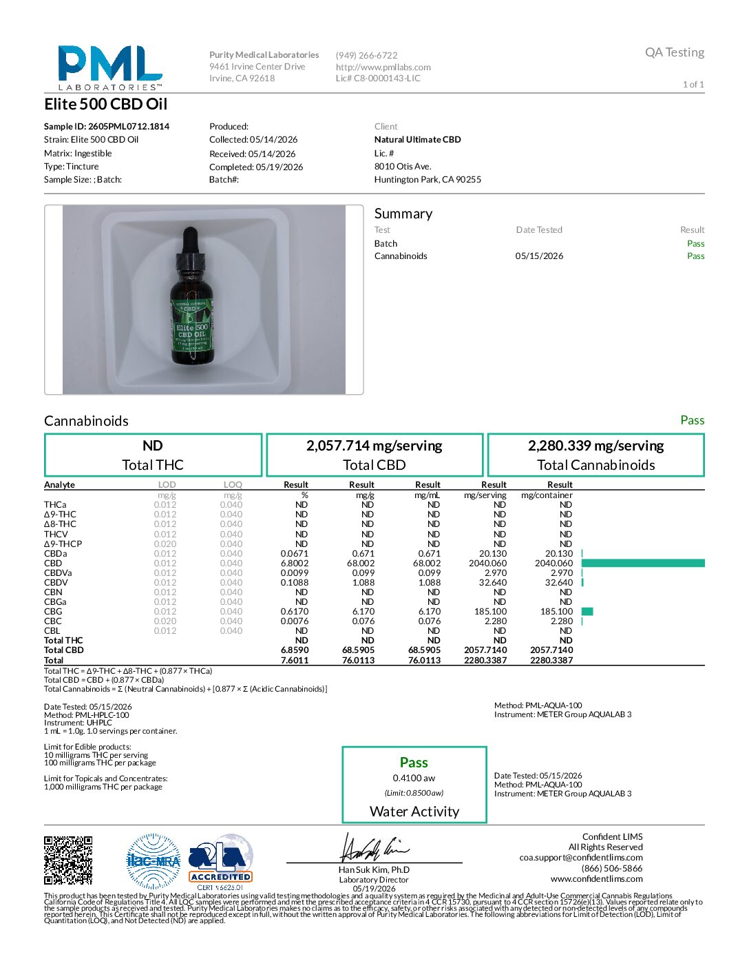 Elite 500 Hemp-Derived CBD Oil – 1 oz (30 ml) - Image 2