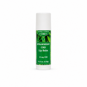 Natural Ultimate CBD Strawberry Lip Balm product image on white background