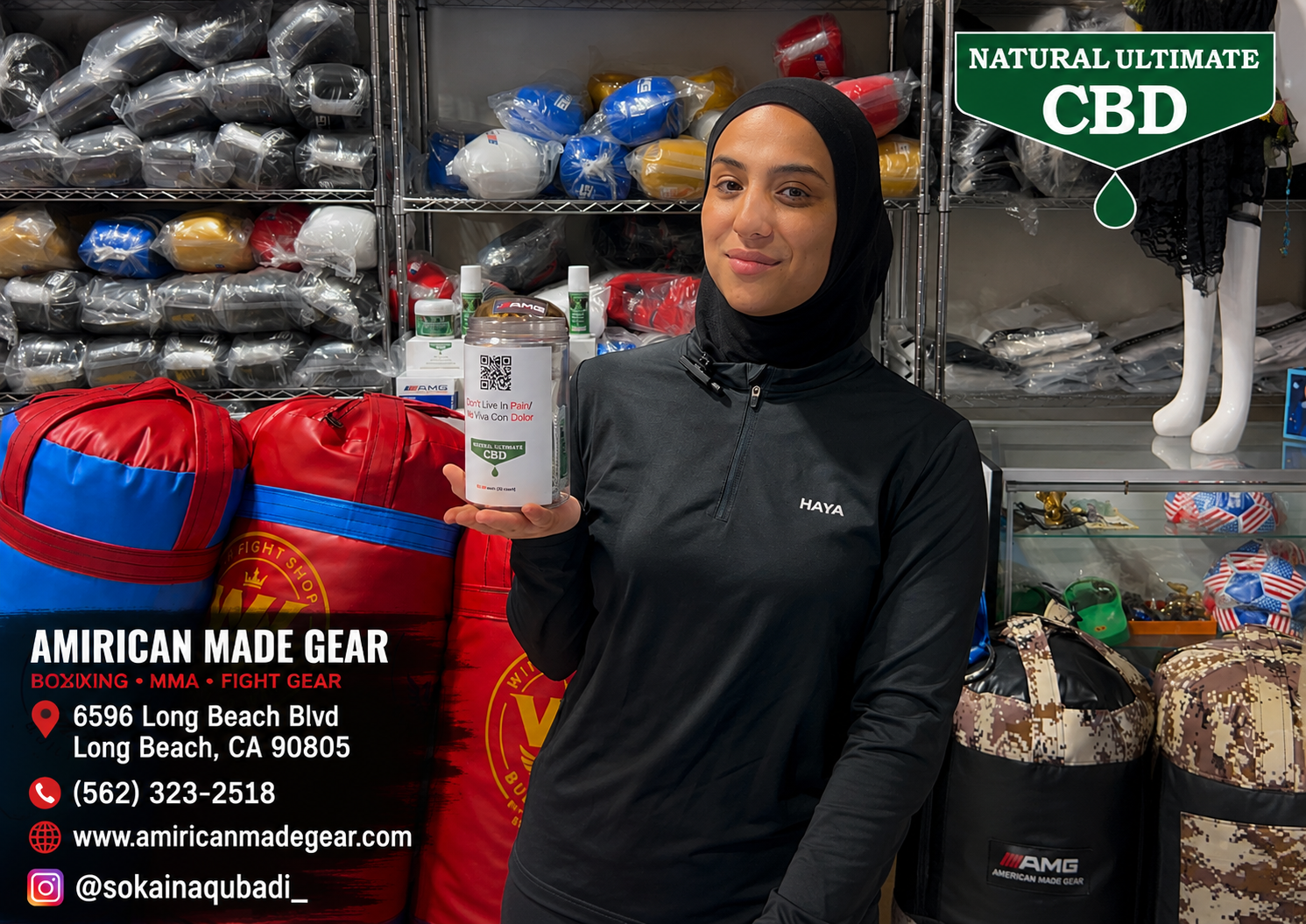 Amirican Made Gear in Long Beach carrying Natural Ultimate CBD topical products