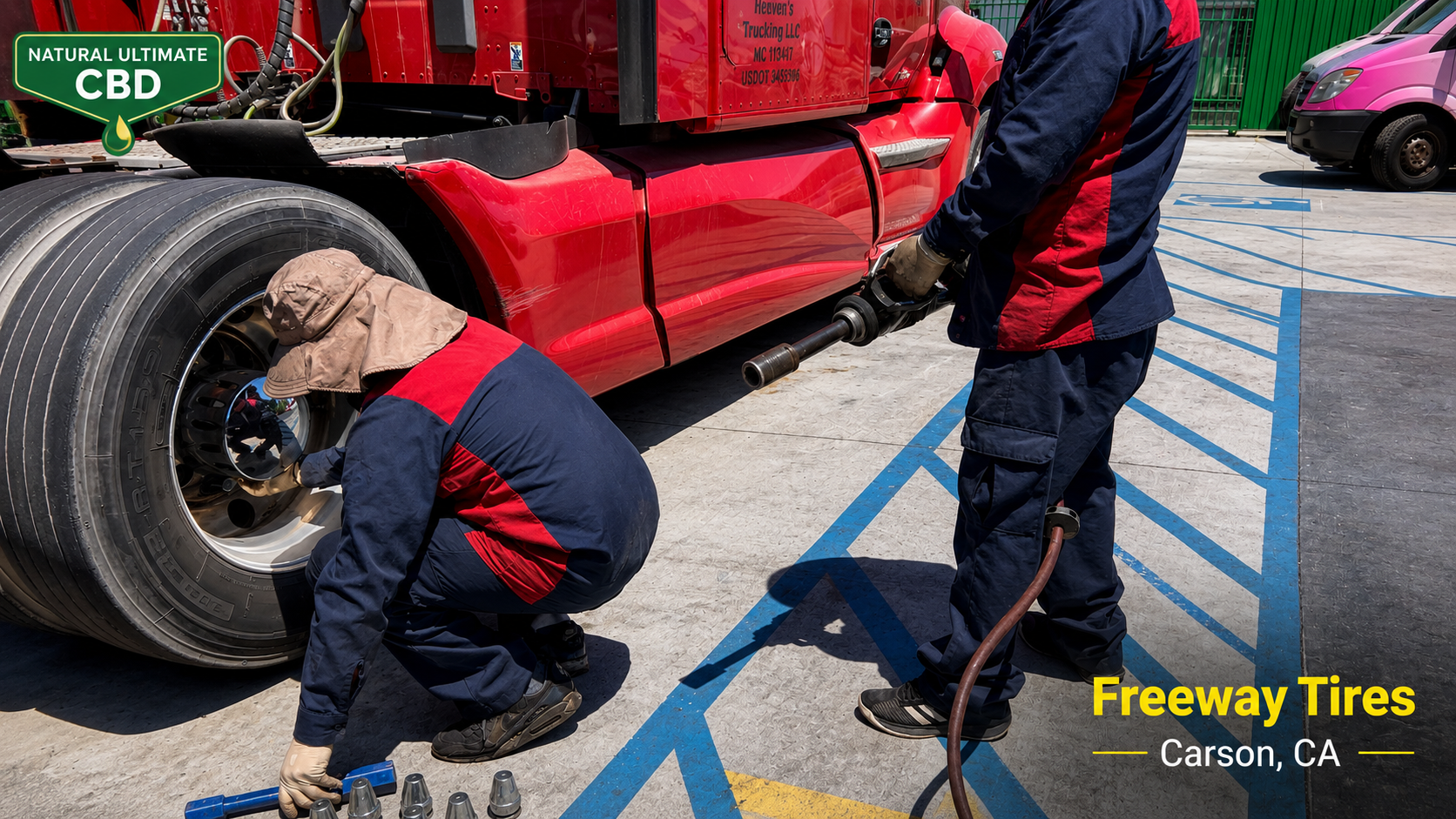 Commercial Tire Service at Freeway Tires – Carson CA Commercial tire service being performed at Freeway Tires in Carson California